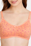 Rosaline Everyday Double Layered Non Wired 3/4th Coverage T-Shirt Bra - Jaffa Orange — thumbnail 4